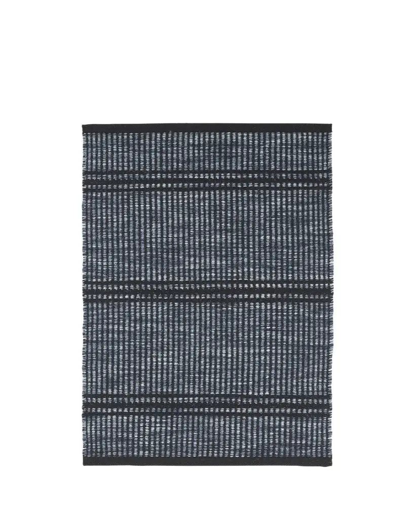 Annie Selke Malta Navy Handwoven Rug, 6'x 9' | Image 1 Annie Selke Malta Navy Handwoven Rug, 6'x 9' | Image 1