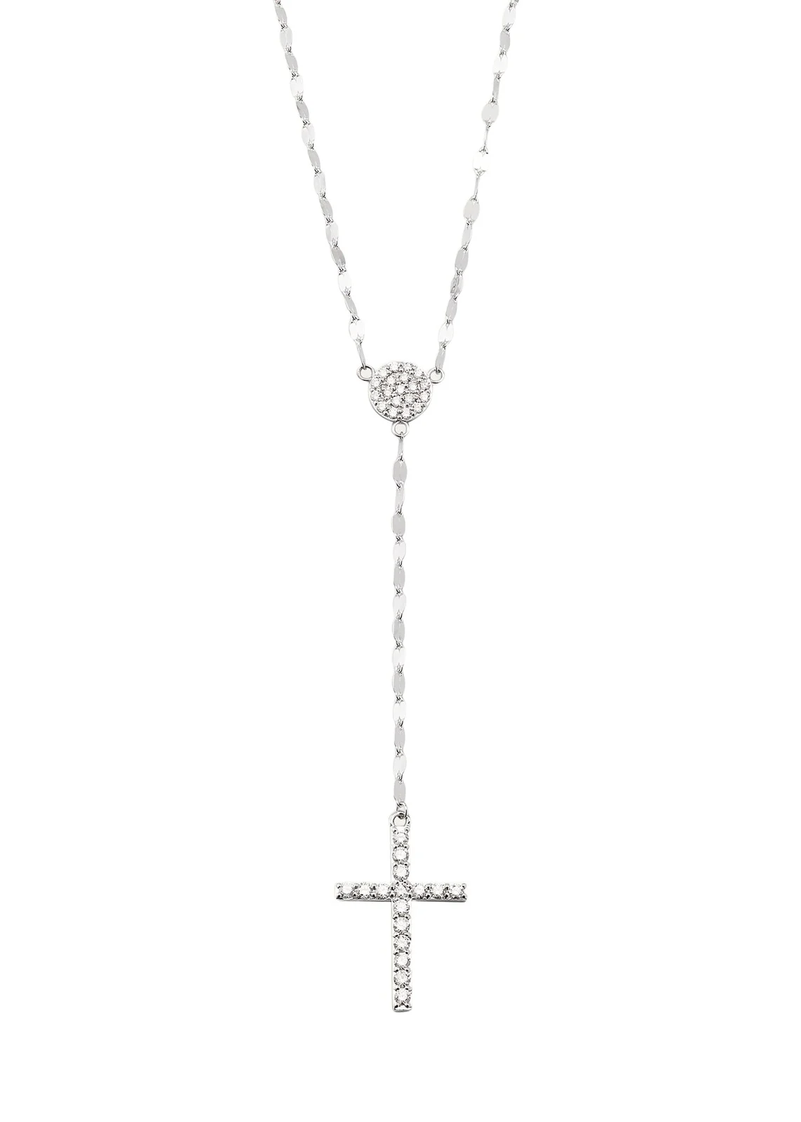 14K Gold Femme Fatale Crossary Necklace with Diamonds 14K Gold Femme Fatale Crossary Necklace with Diamonds