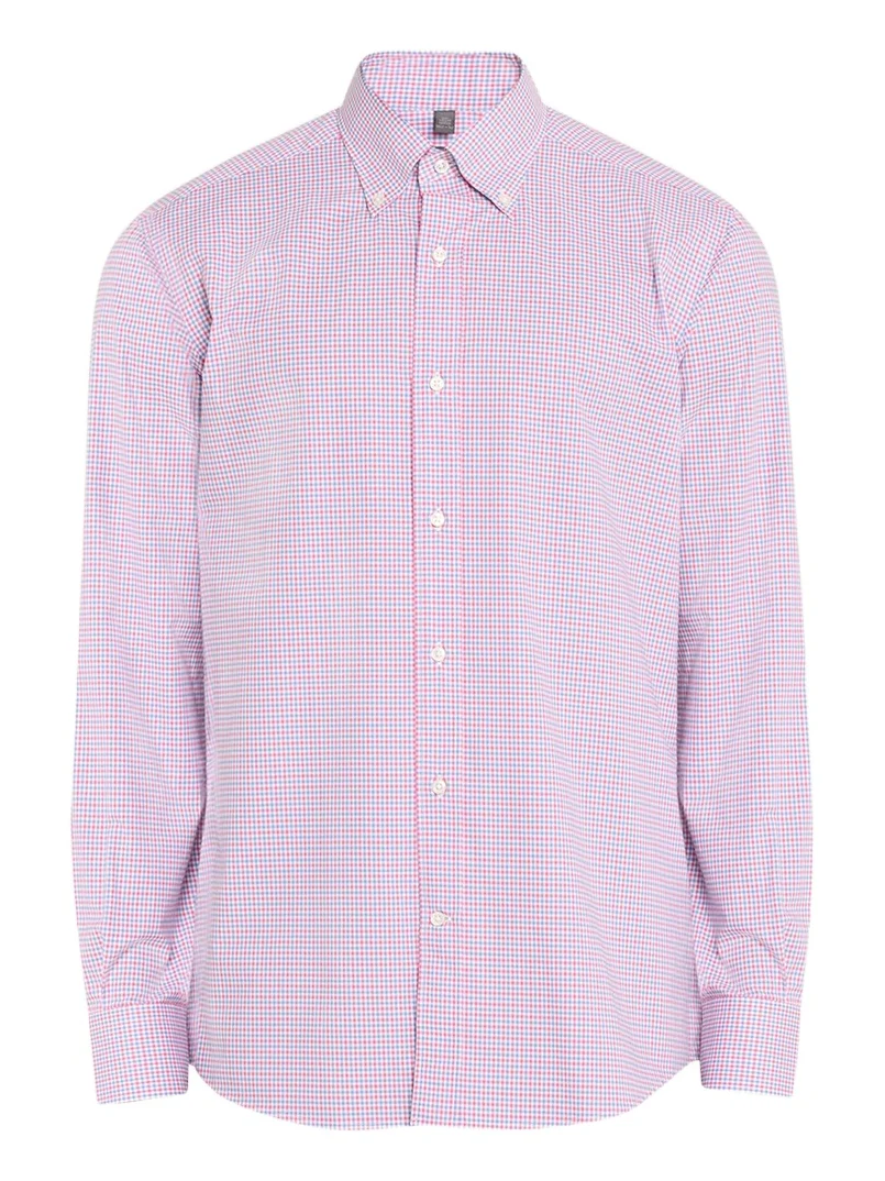 Men's Cotton Micro-Check Sport Shirt Men's Cotton Micro-Check Sport Shirt