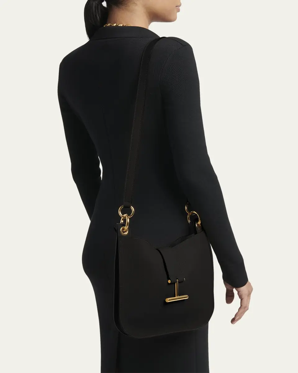 TOM FORD Tara Small Hobo Crossbody in Grained Leather | Thumbnail 2 TOM FORD Tara Small Hobo Crossbody in Grained Leather | Thumbnail 2