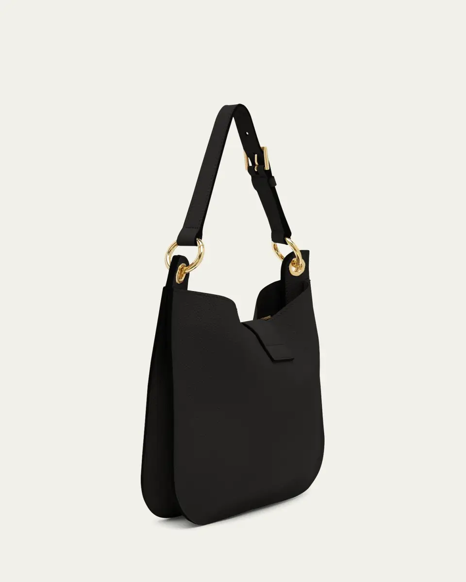 TOM FORD Tara Small Hobo Crossbody in Grained Leather | Thumbnail 3 TOM FORD Tara Small Hobo Crossbody in Grained Leather | Thumbnail 3