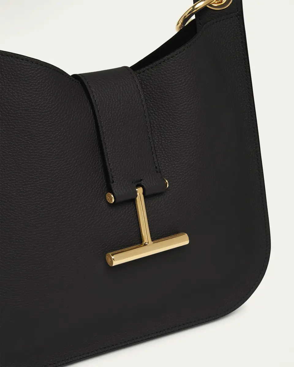 TOM FORD Tara Small Hobo Crossbody in Grained Leather | Thumbnail 5 TOM FORD Tara Small Hobo Crossbody in Grained Leather | Thumbnail 5