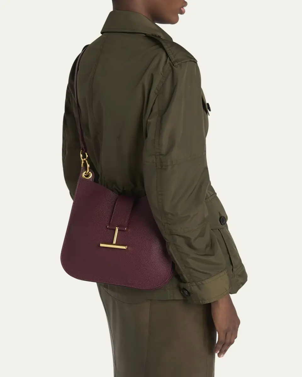 TOM FORD Tara Small Hobo Crossbody in Grained Leather | Thumbnail 6 TOM FORD Tara Small Hobo Crossbody in Grained Leather | Thumbnail 6