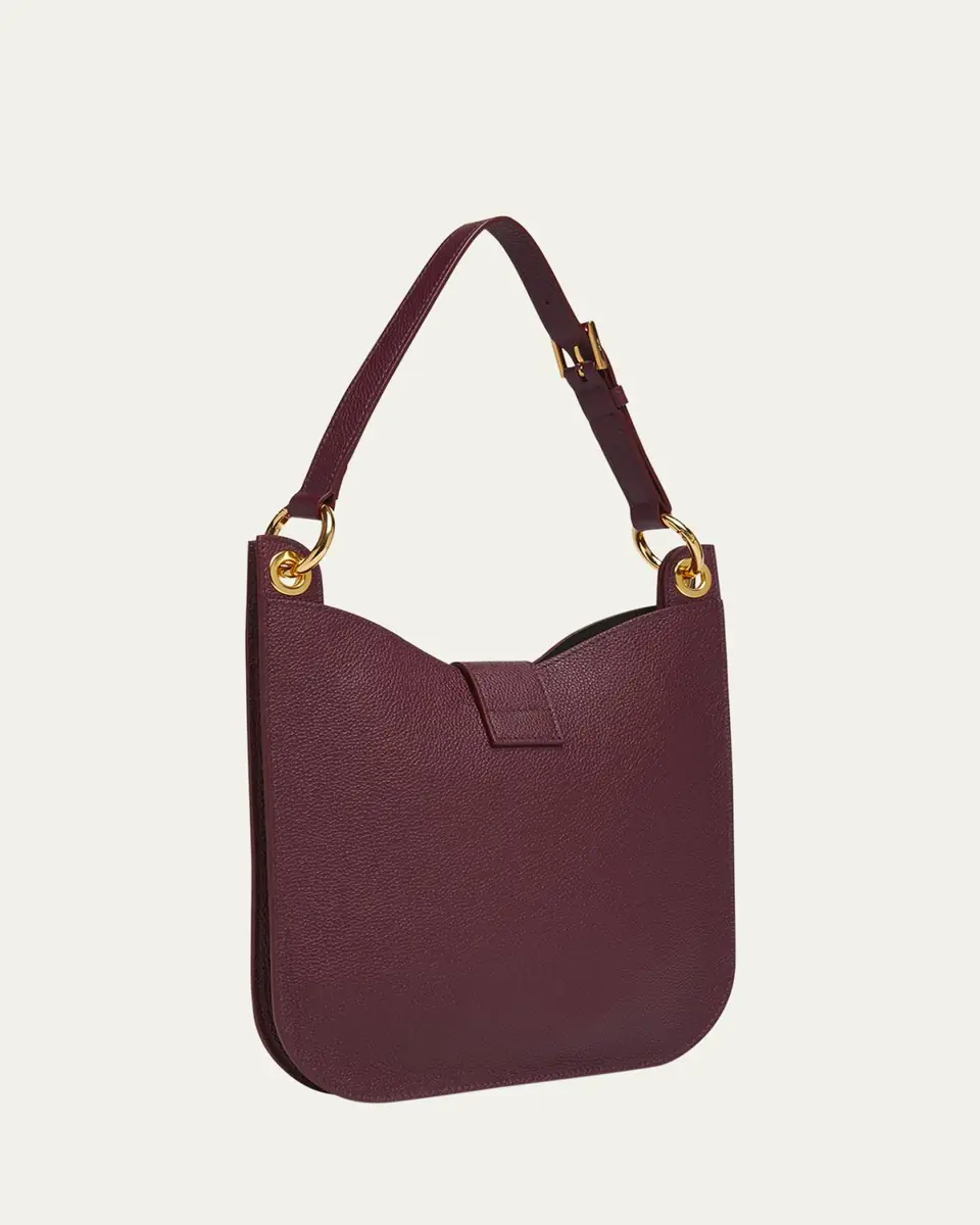 TOM FORD Tara Small Hobo Crossbody in Grained Leather | Thumbnail 7 TOM FORD Tara Small Hobo Crossbody in Grained Leather | Thumbnail 7