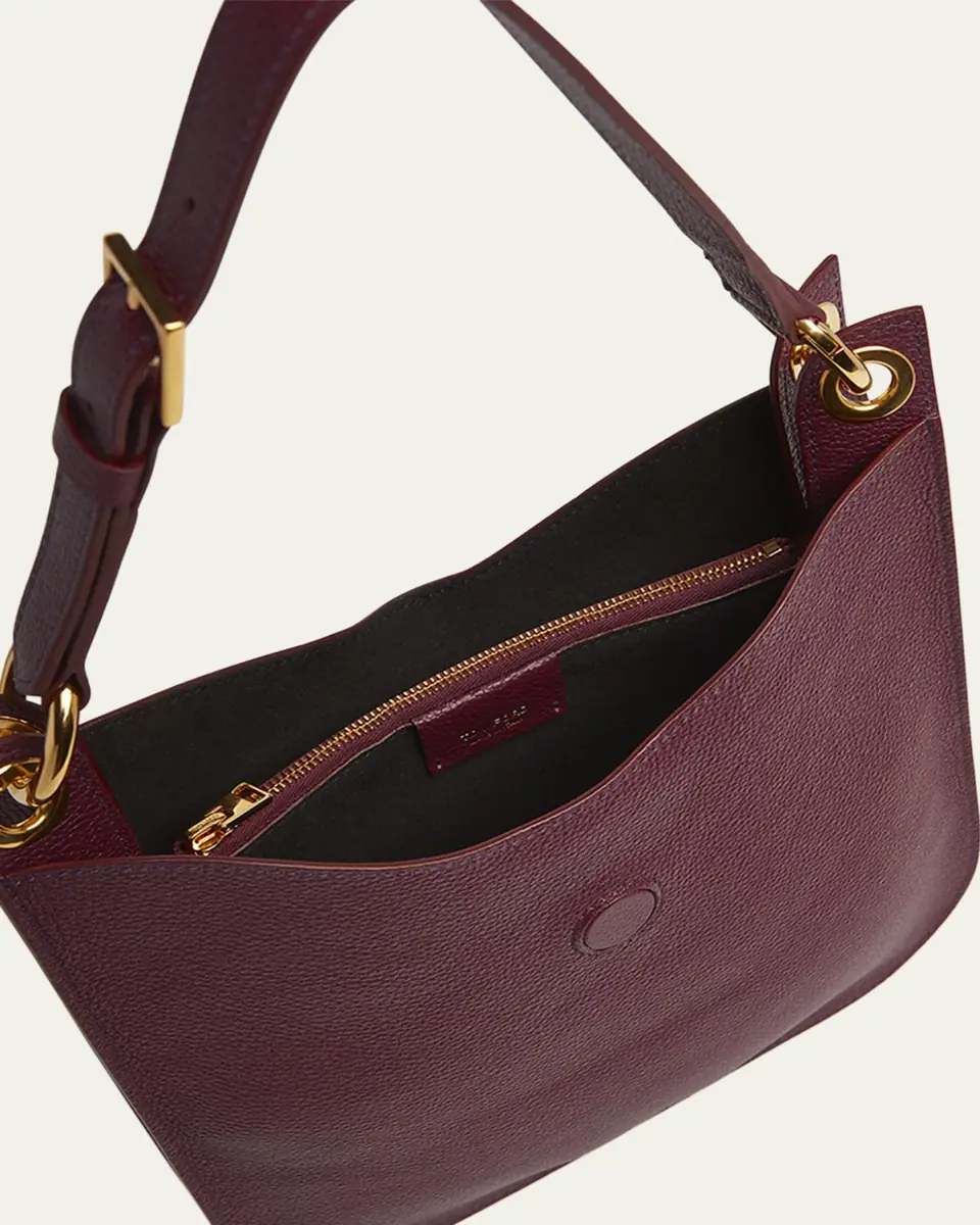 TOM FORD Tara Small Hobo Crossbody in Grained Leather | Thumbnail 8 TOM FORD Tara Small Hobo Crossbody in Grained Leather | Thumbnail 8