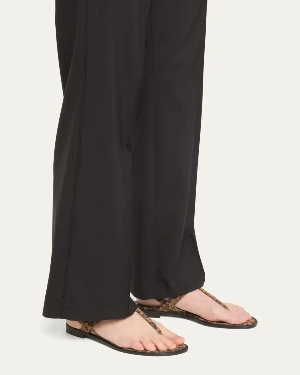 Manolo Blahnik Hata Leopard Thong Slingback Sandals | Thumbnail 4