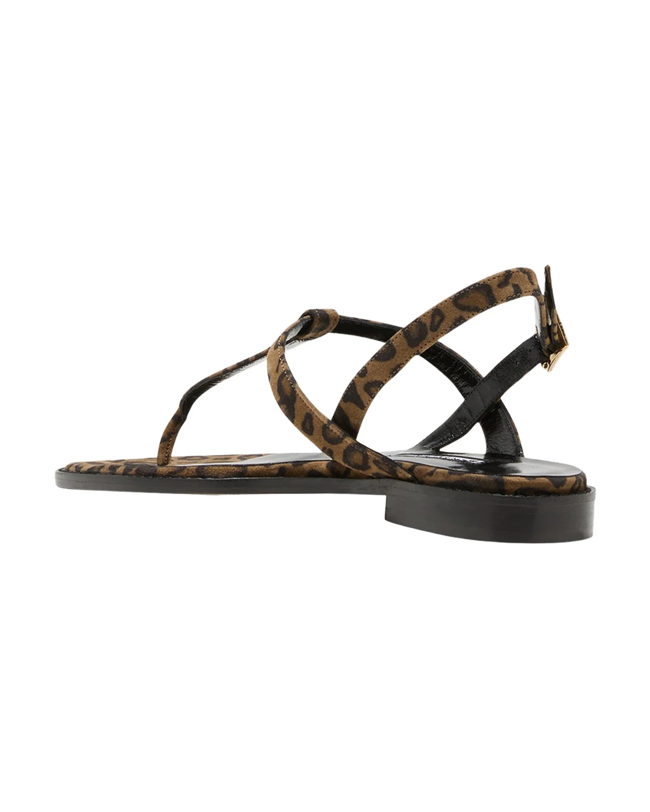 Manolo Blahnik Hata Leopard Thong Slingback Sandals