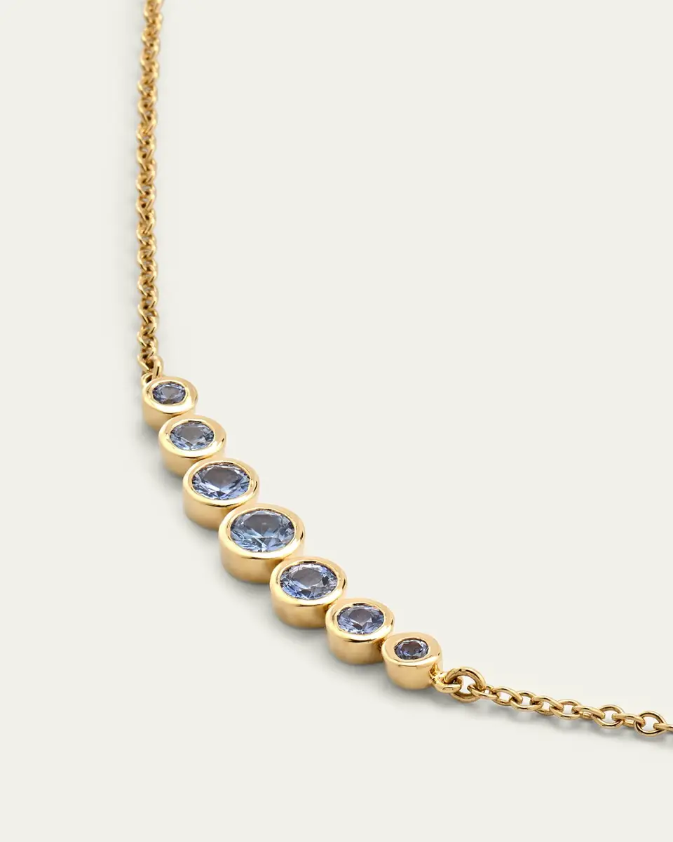 MONICA RICH KOSANN 18K Yellow Gold Tennis Bracelet with Blue Sapphires | Thumbnail 3 MONICA RICH KOSANN 18K Yellow Gold Tennis Bracelet with Blue Sapphires | Thumbnail 3