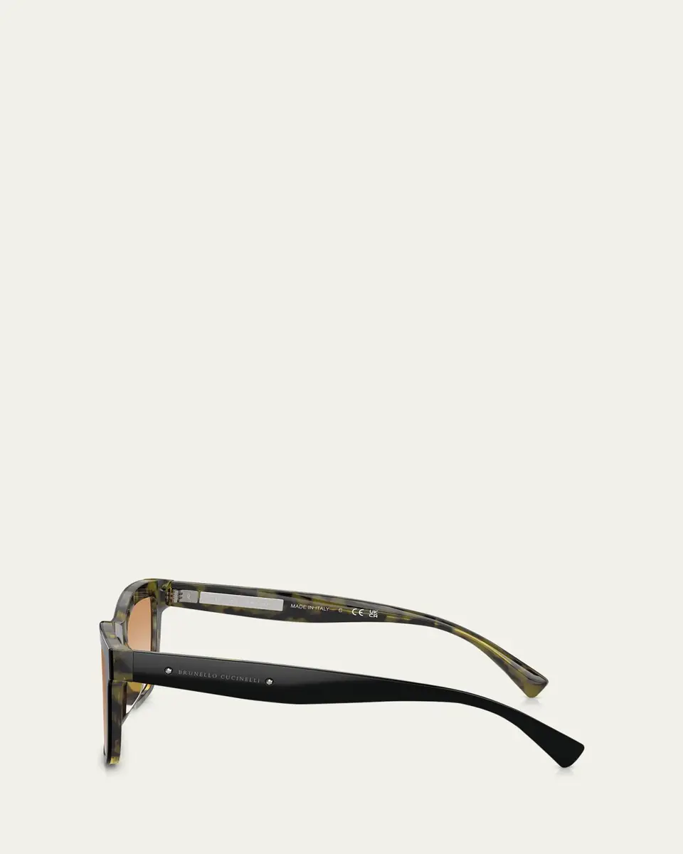 Brunello Cucinelli Logo Acetate Butterfly Sunglasses | Thumbnail 3 Brunello Cucinelli Logo Acetate Butterfly Sunglasses | Thumbnail 3