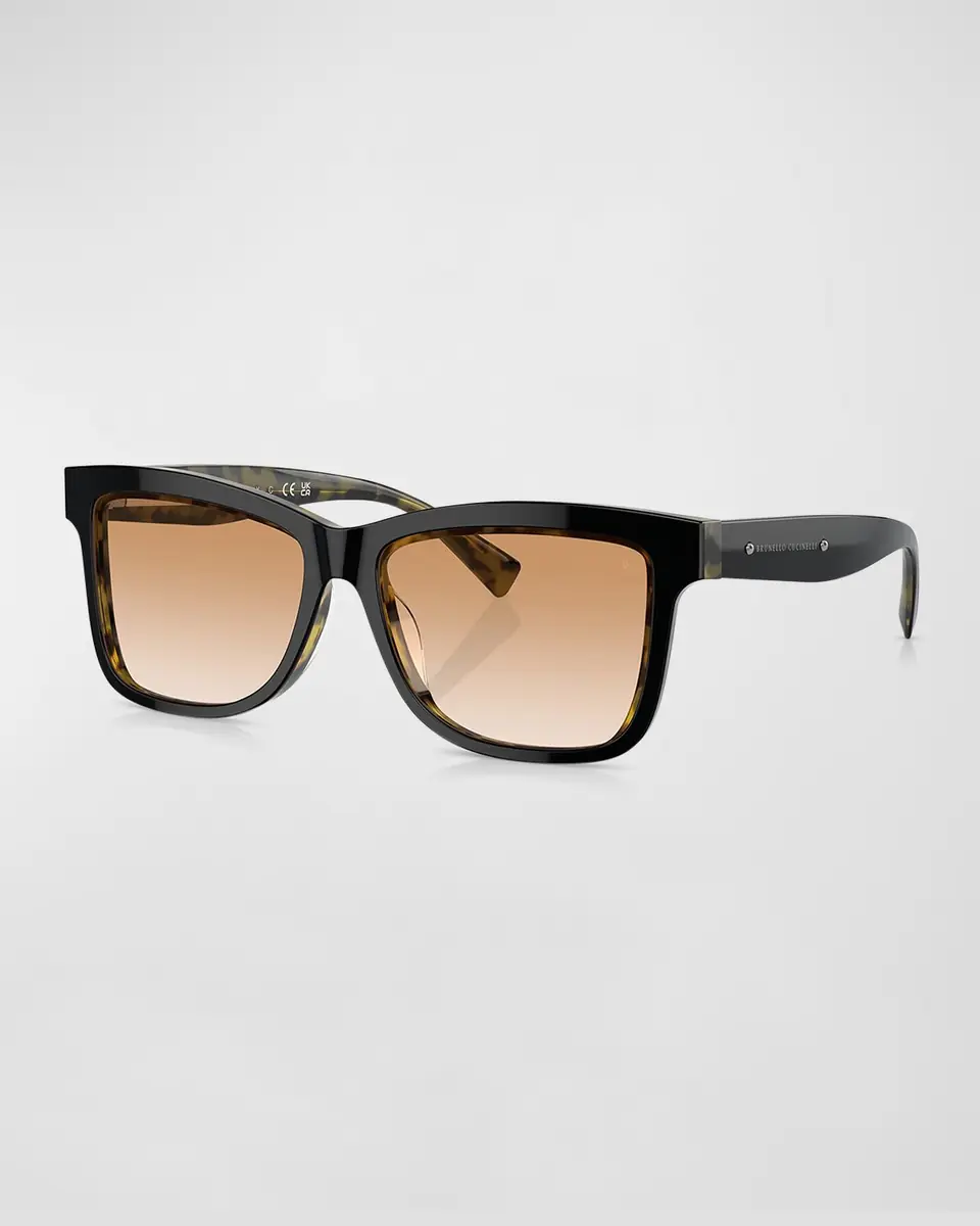 Brunello Cucinelli Logo Acetate Butterfly Sunglasses | Thumbnail 5 Brunello Cucinelli Logo Acetate Butterfly Sunglasses | Thumbnail 5