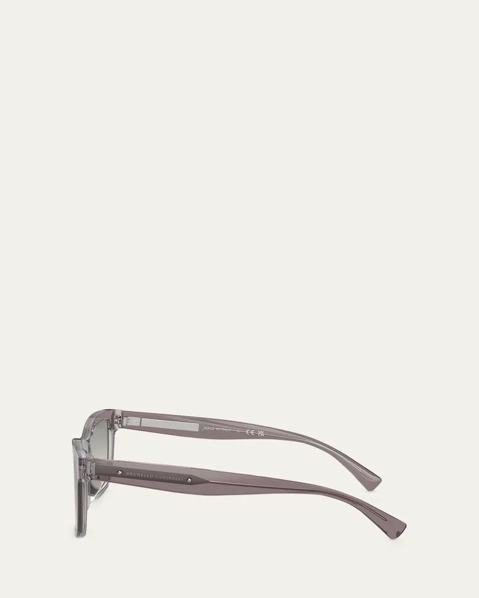 Brunello Cucinelli Logo Acetate Butterfly Sunglasses | Thumbnail 3 Brunello Cucinelli Logo Acetate Butterfly Sunglasses | Thumbnail 3