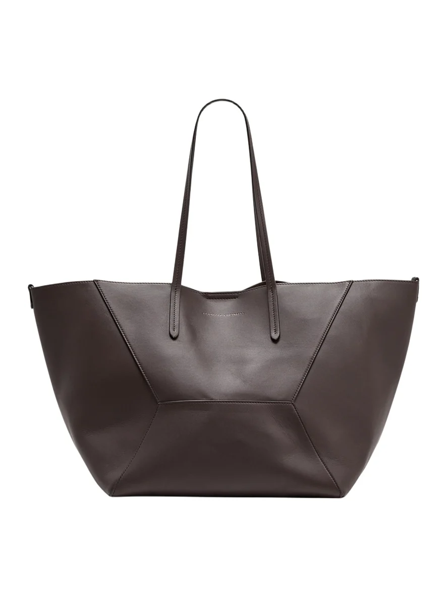BC Duo Geometric Monili Leather Tote Bag