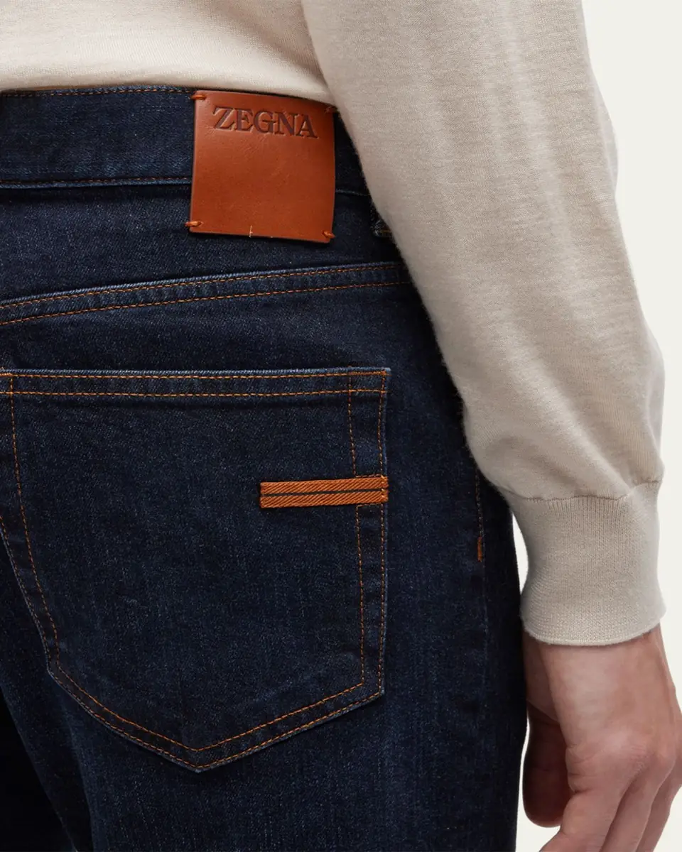 ZEGNA Men's 5-Pocket Dark Wash Denim Jeans | Thumbnail 11 ZEGNA Men's 5-Pocket Dark Wash Denim Jeans | Thumbnail 11