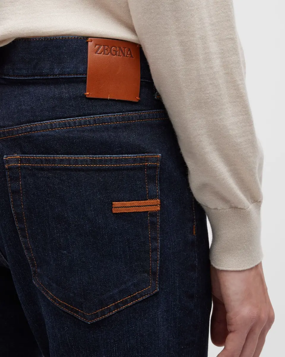 ZEGNA Men's 5-Pocket Dark Wash Denim Jeans | Thumbnail 4 ZEGNA Men's 5-Pocket Dark Wash Denim Jeans | Thumbnail 4