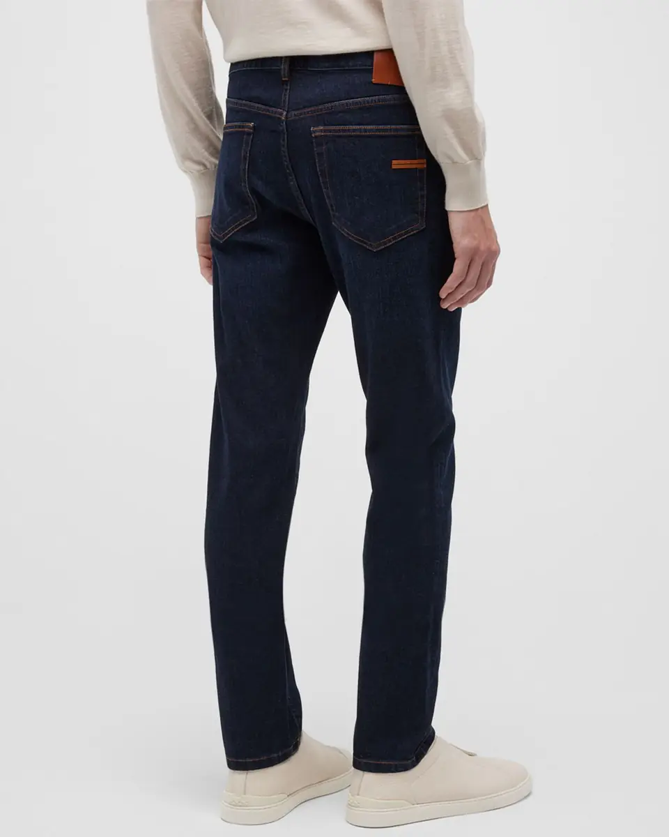 ZEGNA Men's 5-Pocket Dark Wash Denim Jeans | Thumbnail 5 ZEGNA Men's 5-Pocket Dark Wash Denim Jeans | Thumbnail 5