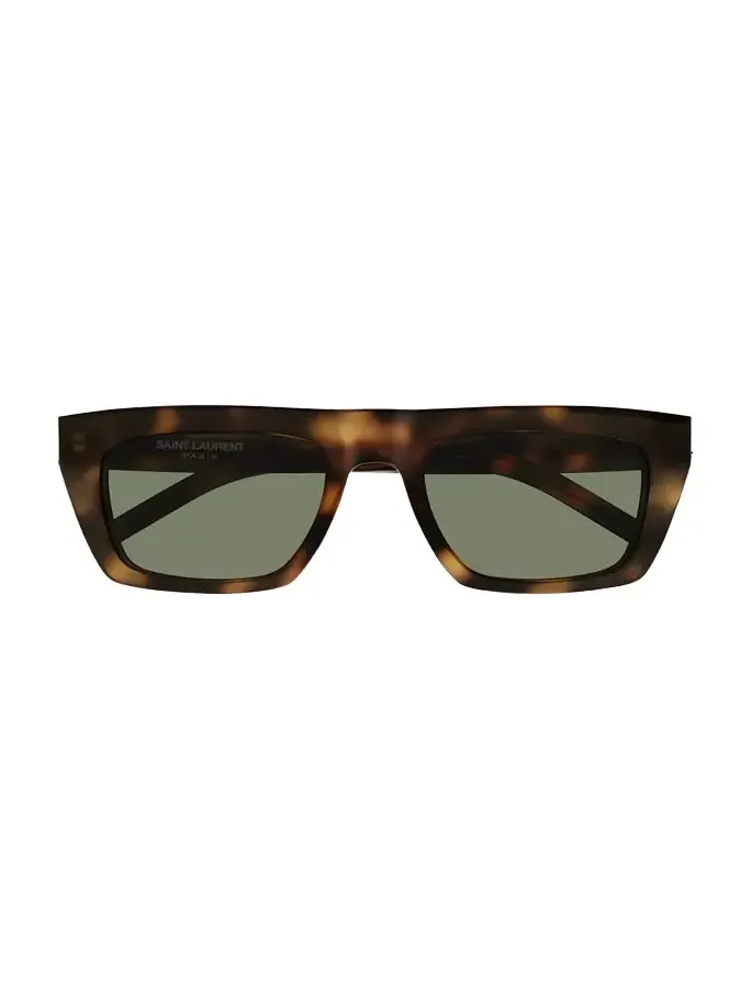 Saint Laurent YSL Acetate Flat-Top Rectangle Sunglasses