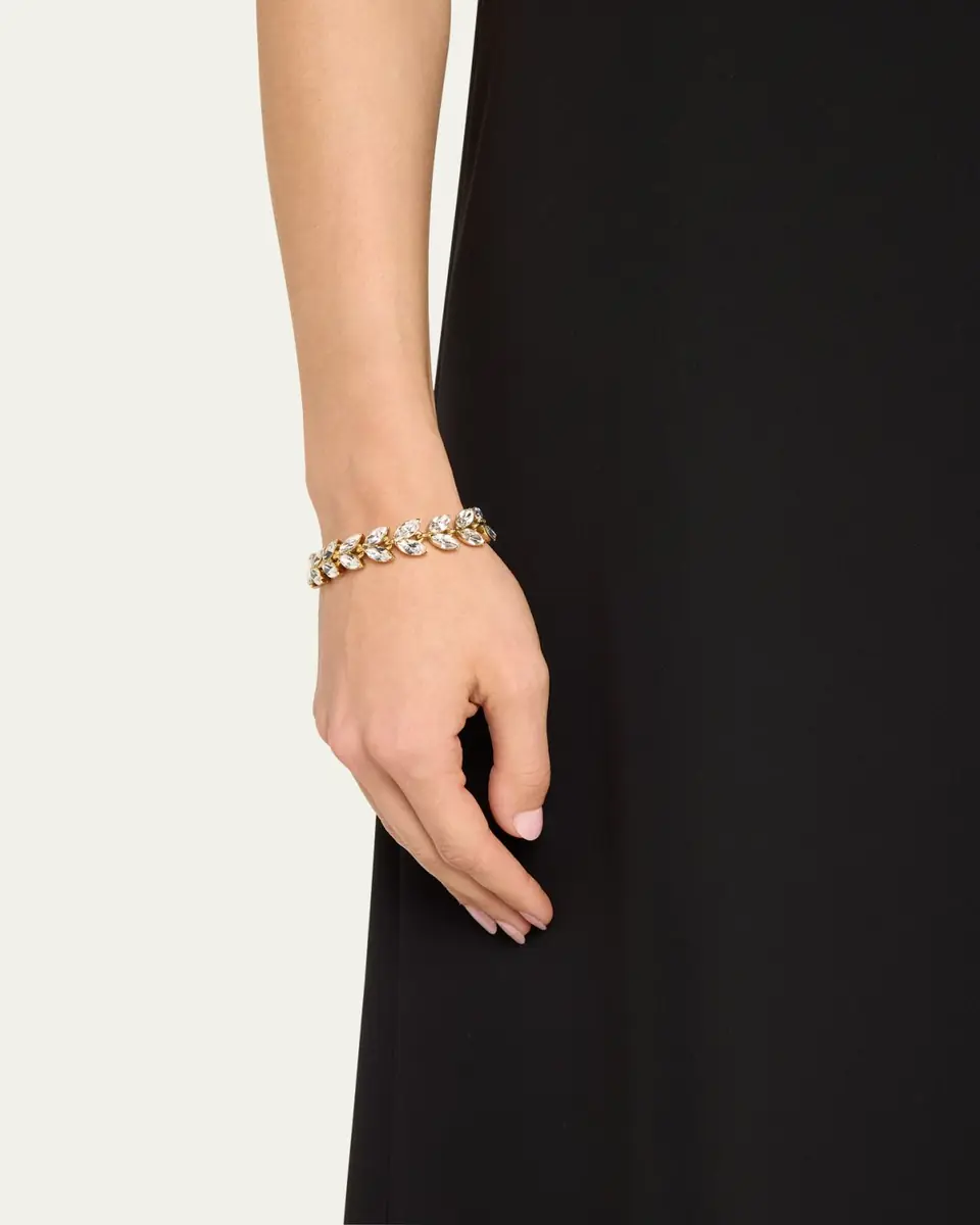 Oscar de la Renta Crystal Leaf Bracelet | Thumbnail 2