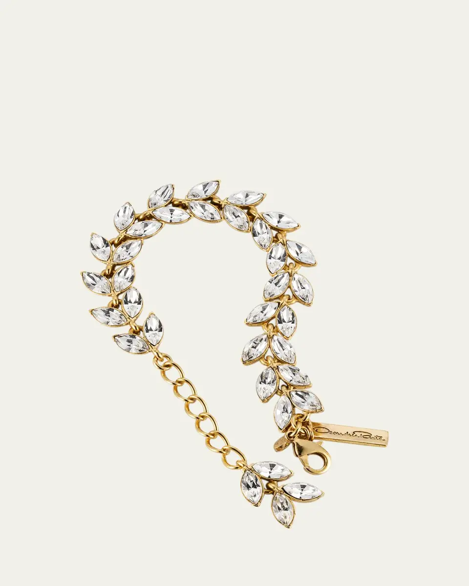 Oscar de la Renta Crystal Leaf Bracelet | Thumbnail 4