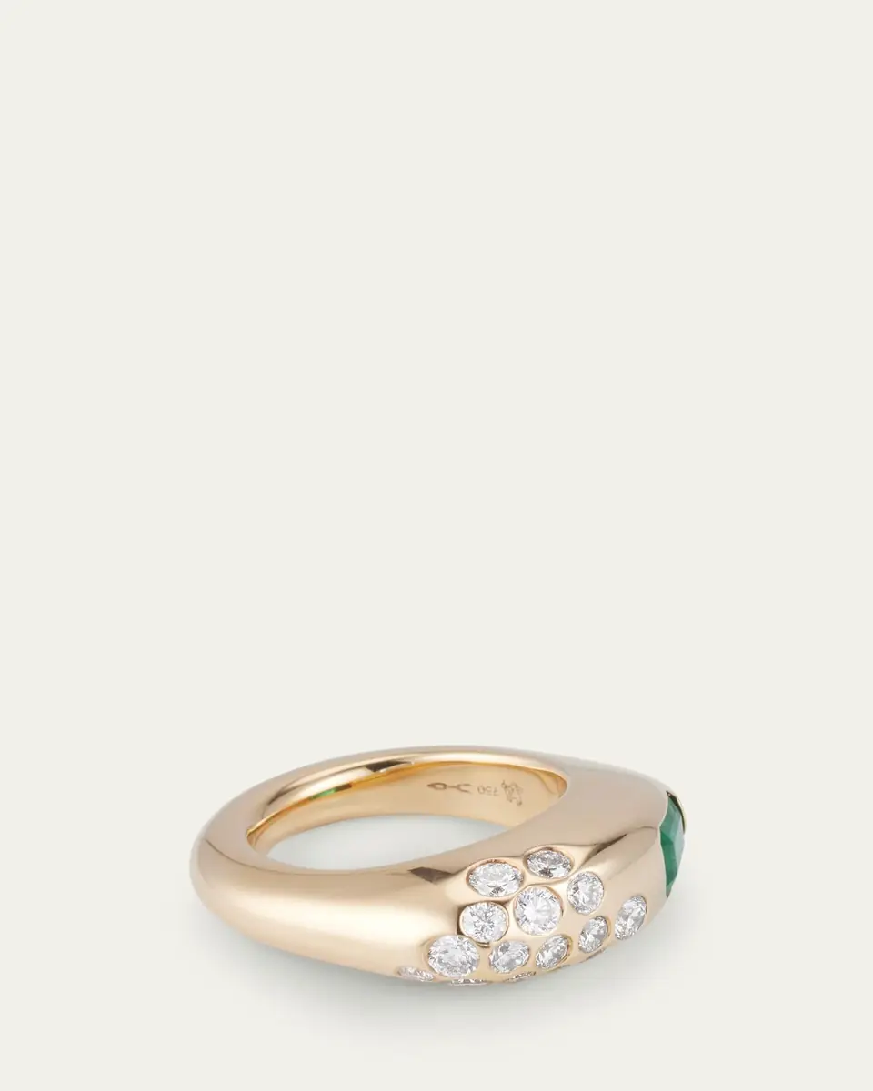 Uniform Object 18K Yellow Gold Dowry Ring With Emerald-Cut Stone And Diamonds | Thumbnail 4 Uniform Object 18K Yellow Gold Dowry Ring With Emerald-Cut Stone And Diamonds | Thumbnail 4