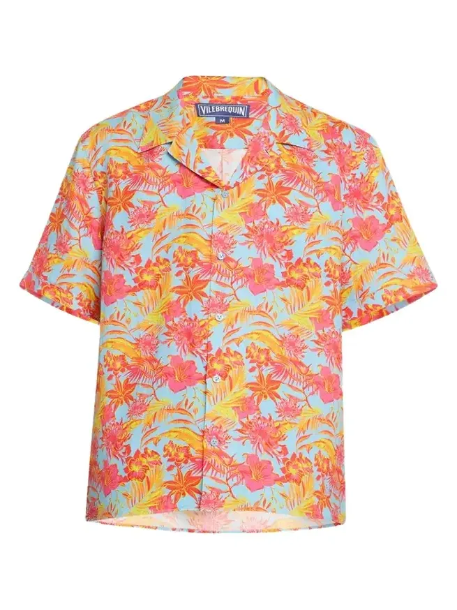 Men's Tahiti Flower-Print Camp Shirt Men's Tahiti Flower-Print Camp Shirt