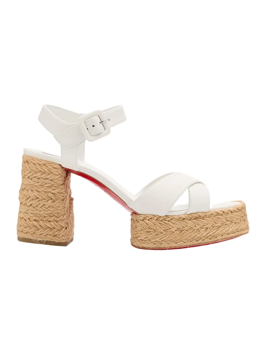 70mm Calakala Leather Crisscross Espadrille Sandals 70mm Calakala Leather Crisscross Espadrille Sandals