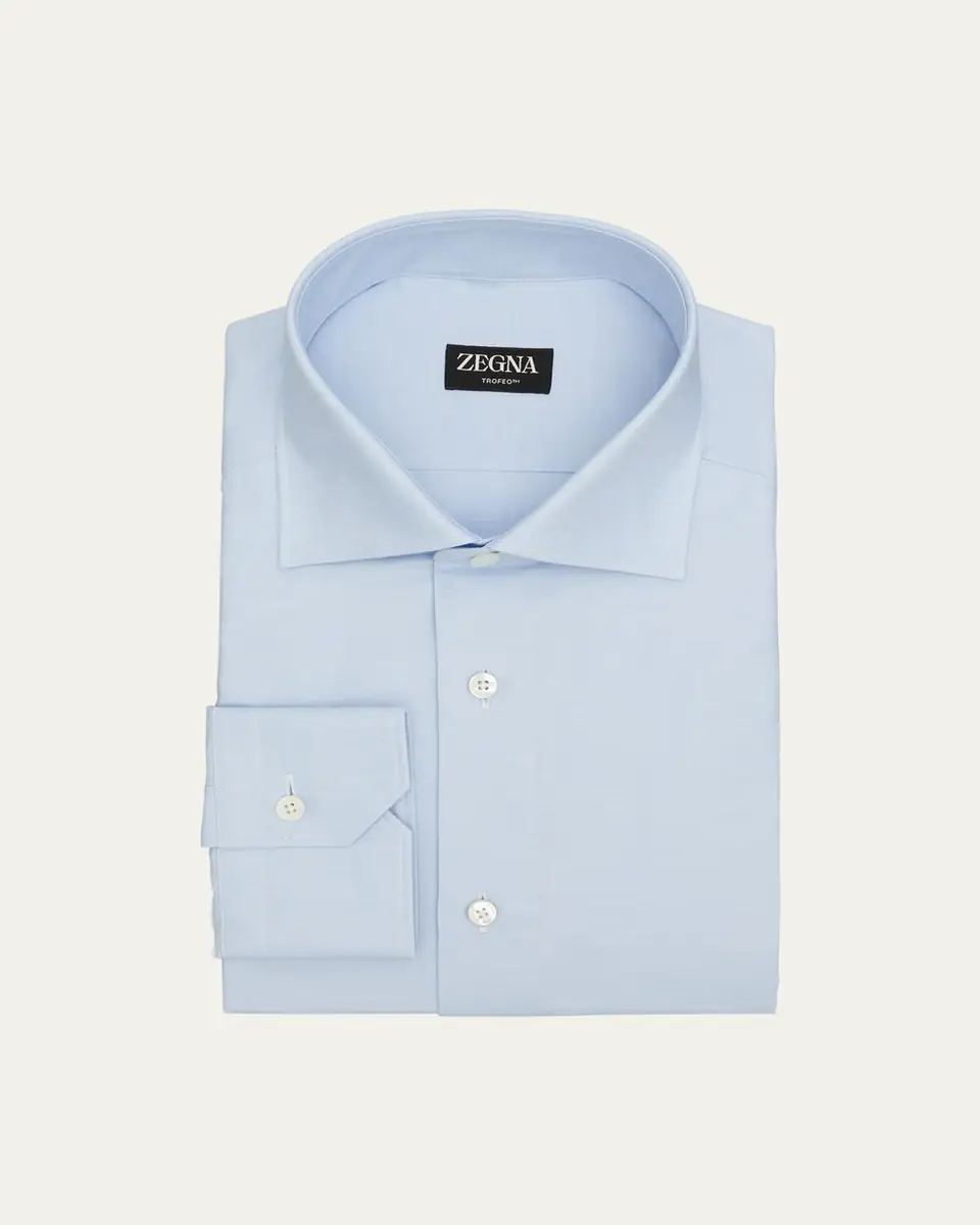 Zegna Men's Trofeo Cotton Dress Shirt | Thumbnail 2 Zegna Men's Trofeo Cotton Dress Shirt | Thumbnail 2