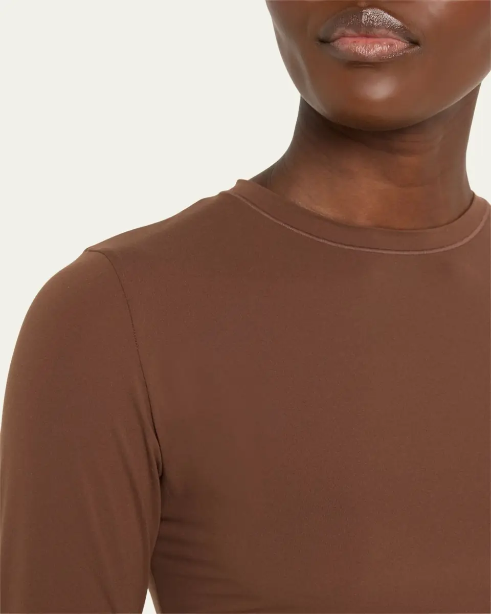 SKIMS Fits Everybody Crewneck Long-Sleeve T-Shirt | Thumbnail 13