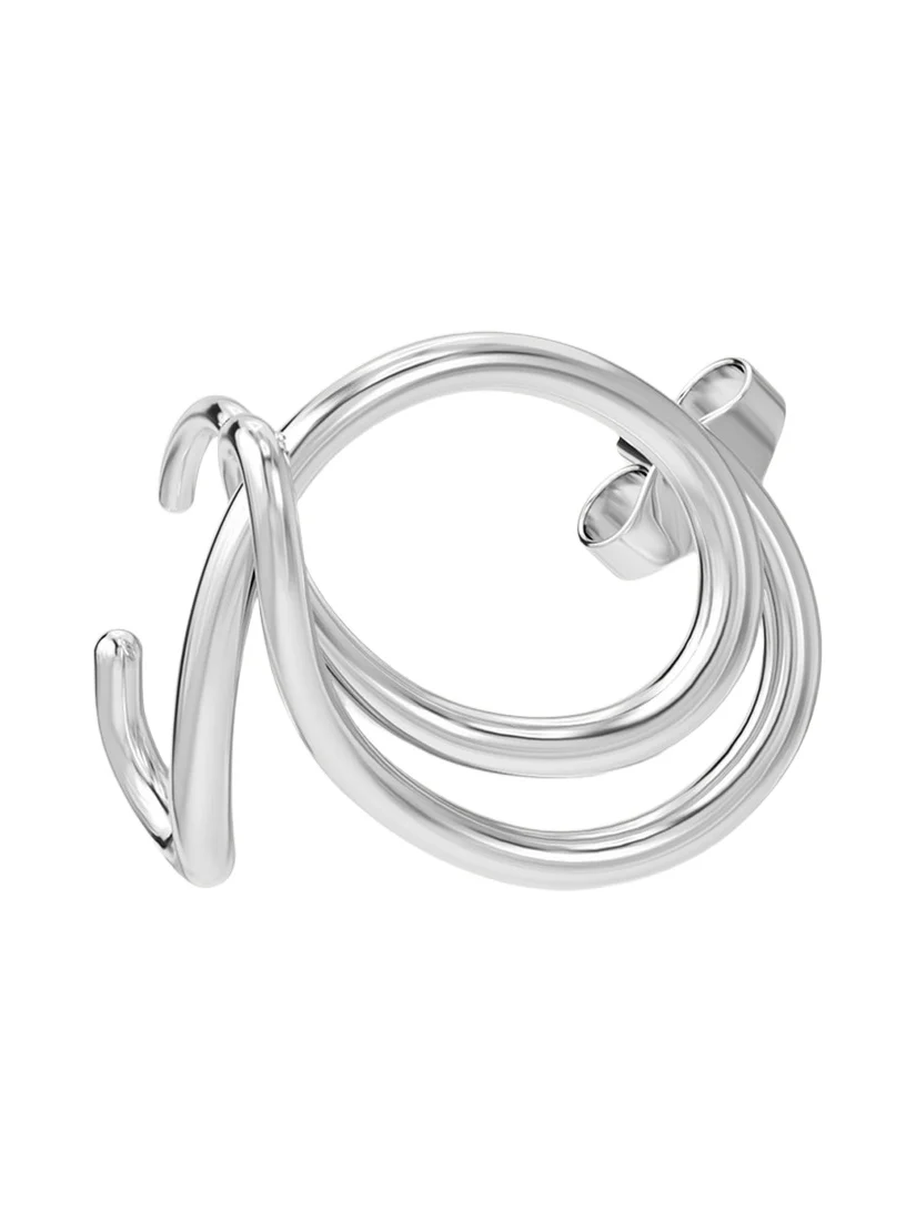 Lasso Earring Silver, Single