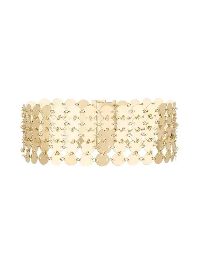 14K Yellow Gold Laser Mega Chainmail 5-Row Bracelet 14K Yellow Gold Laser Mega Chainmail 5-Row Bracelet