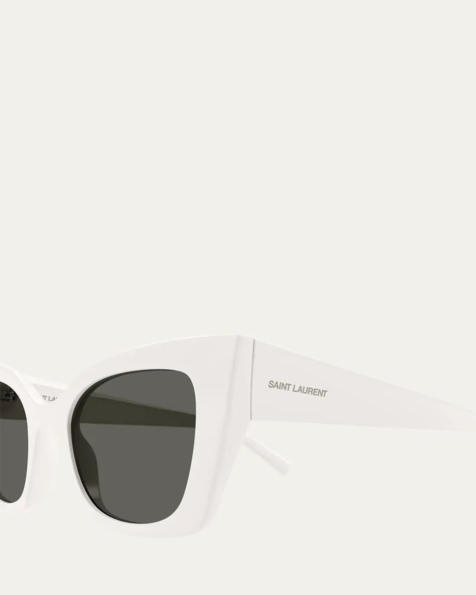 Saint Laurent Fashion Show Bio Nylon Cat-Eye Sunglasses | Thumbnail 3