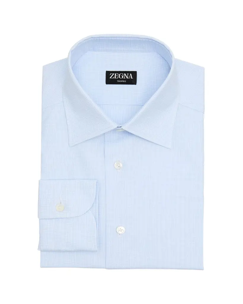Men's Micro-Check Trofeo Cotton Dress Shirt Men's Micro-Check Trofeo Cotton Dress Shirt