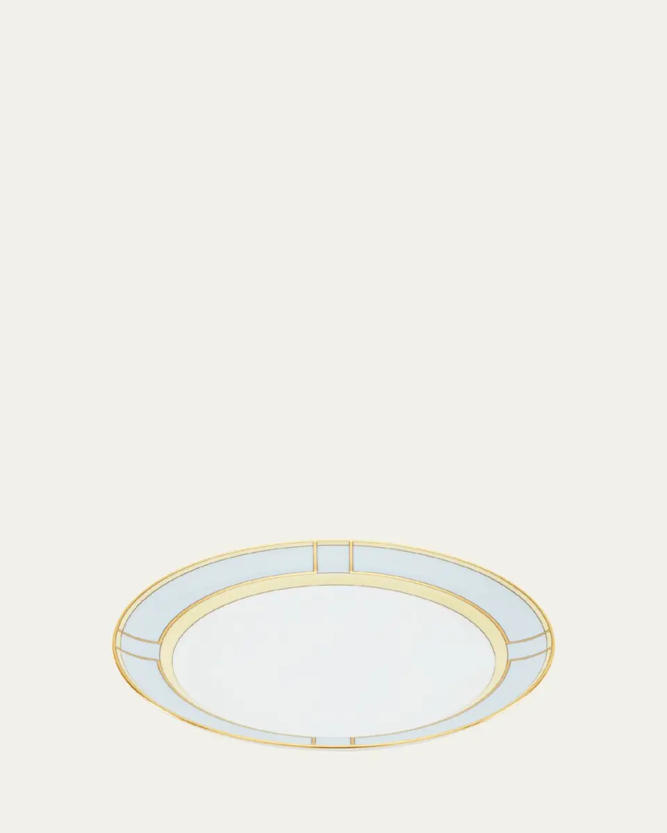 GINORI 1735 Diva Colonna Flat Plate, Celeste | Thumbnail 2