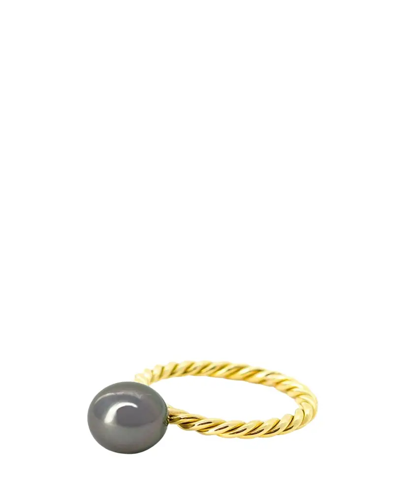 Haute Victoire Tahitian Pearl Hand Twisted Ring, Size | Image 1 Haute Victoire Tahitian Pearl Hand Twisted Ring, Size | Image 1