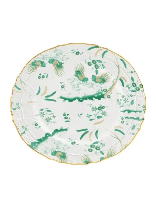 GINORI 1735 Oro di Doccia Dessert Plate, Giada