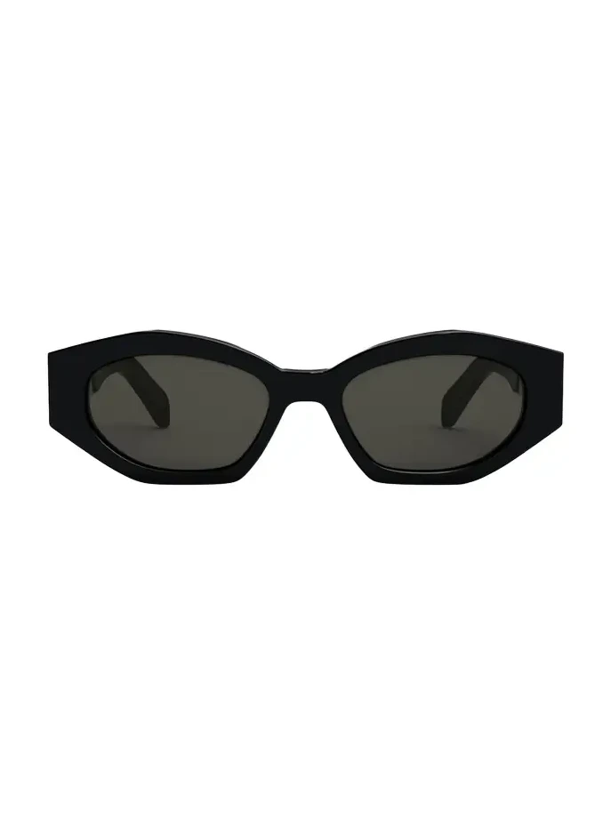 Celine Men's Triomphe Acetate and Nylon Oval Sunglasses
