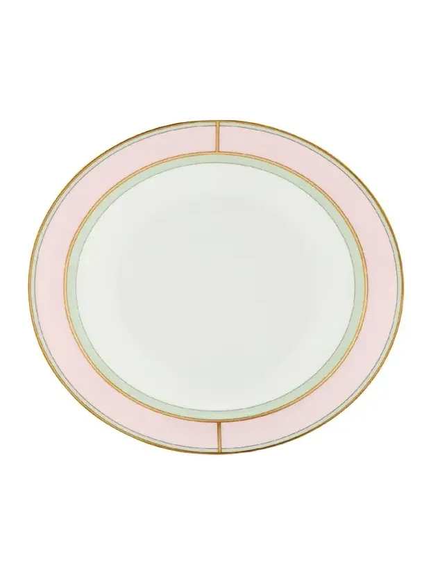 GINORI 1735 Diva Colonna Soup Plate, Rosa