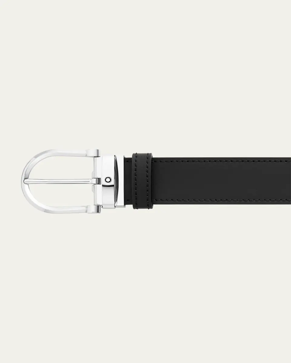 Montblanc Men's Leather Buckle Belt | Thumbnail 2