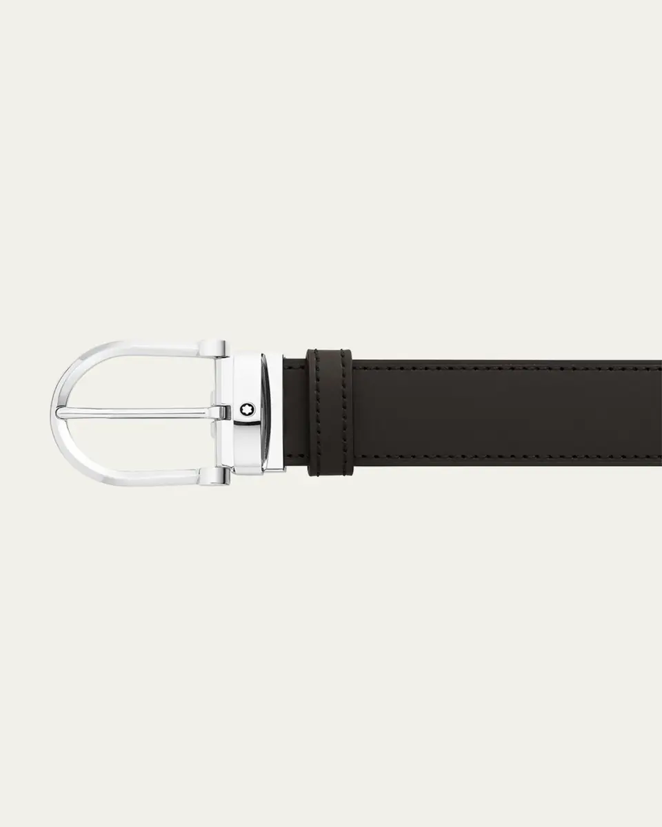 Montblanc Men's Leather Buckle Belt | Thumbnail 3