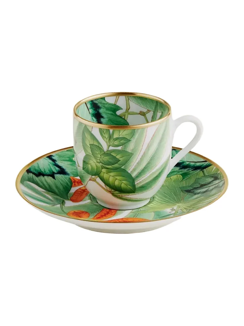 HERMÈS Passifolia Coffee Cup and Saucer, 6.8 oz.