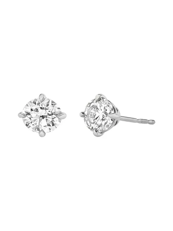 14K Gold Brilliant Round Solitaire Lab Grown Diamond Stud Earrings, 3.00tcw 14K Gold Brilliant Round Solitaire Lab Grown Diamond Stud Earrings, 3.00tcw
