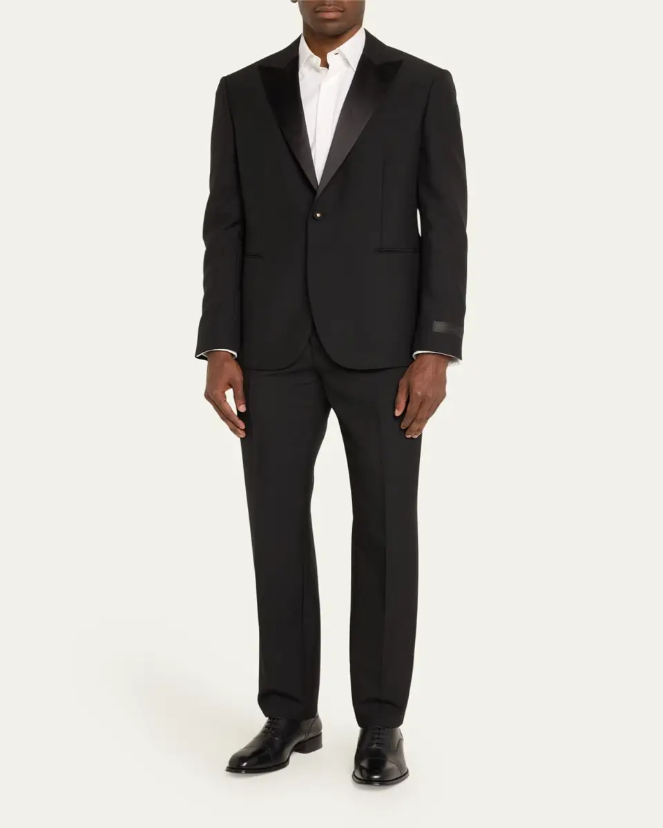 Versace Men's Wool-Mohair Tuxedo Pants | Thumbnail 7 Versace Men's Wool-Mohair Tuxedo Pants | Thumbnail 7