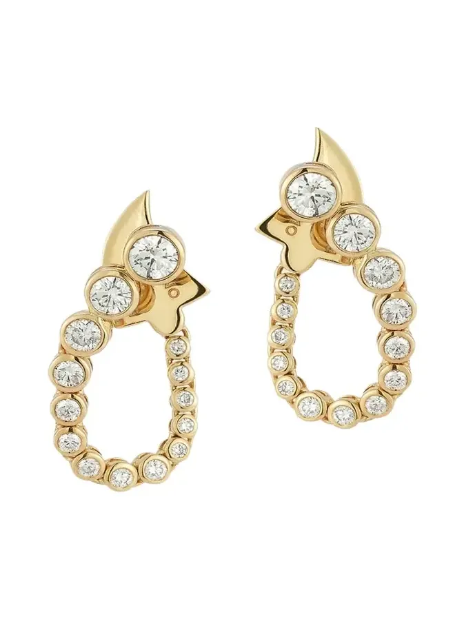 Fluorescence Earrings with Diamonds Fluorescence Earrings with Diamonds
