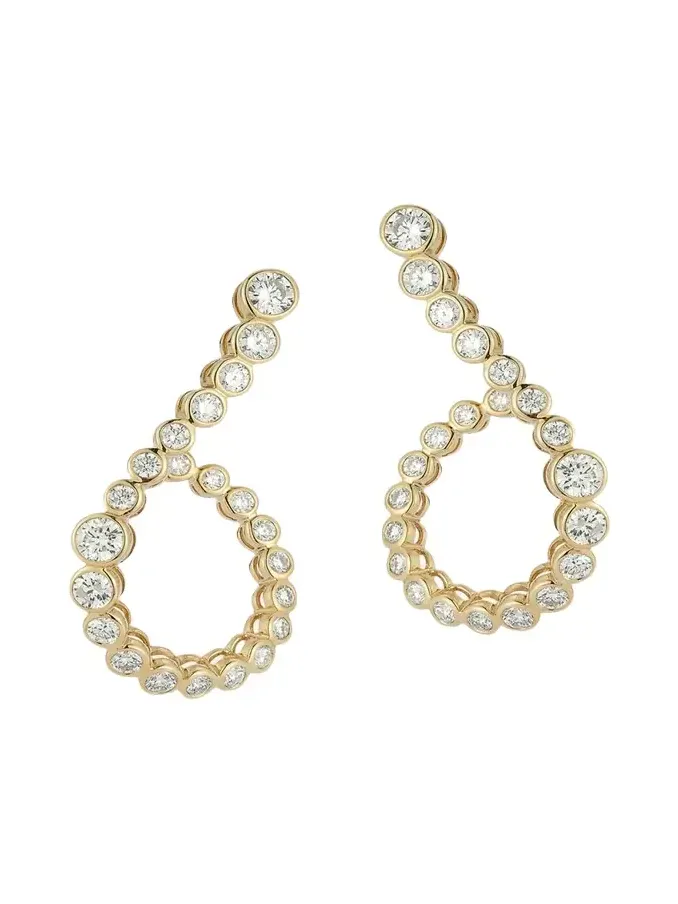 Halo Hoop Earrings with Diamonds Halo Hoop Earrings with Diamonds