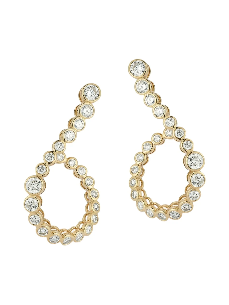 Halo Hoop Earrings with Diamonds Halo Hoop Earrings with Diamonds