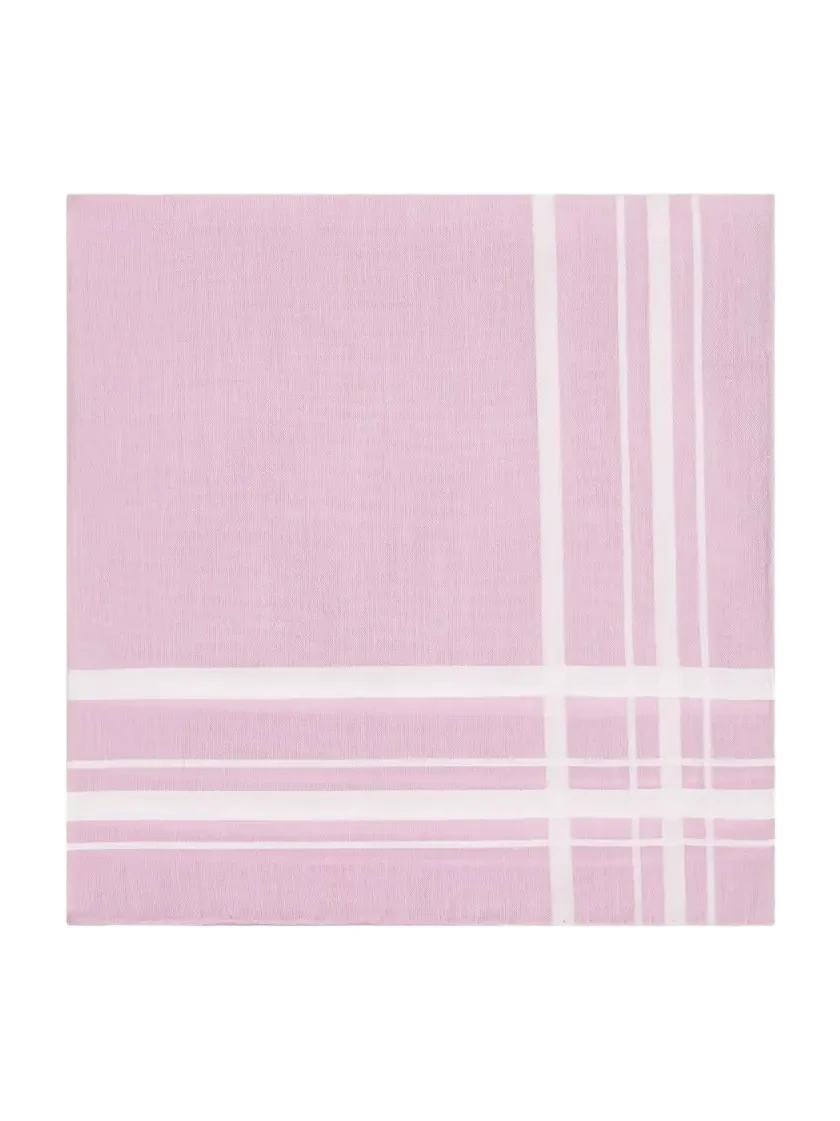 Men's Sonata Satin Check Cotton Pocket Square