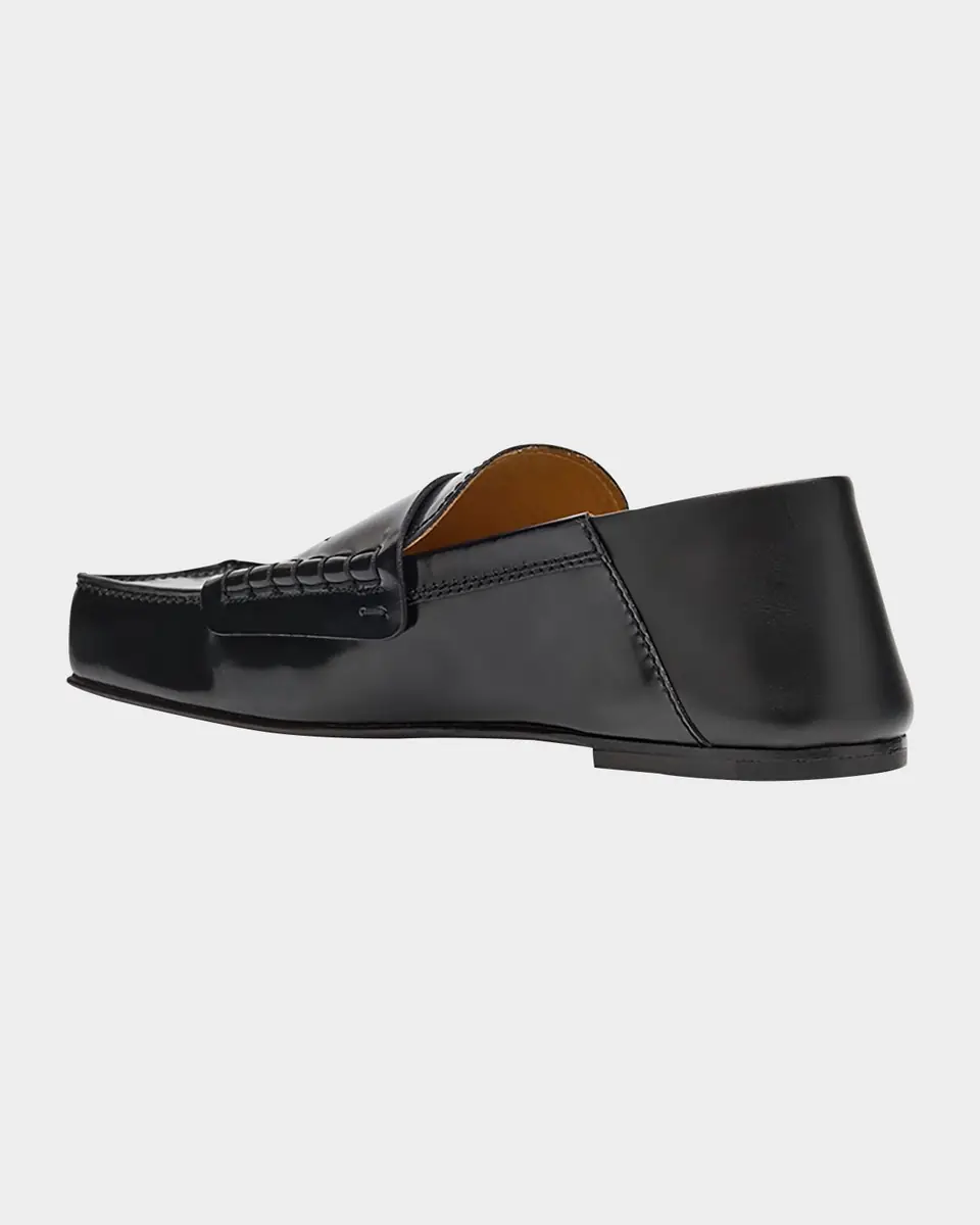 Jacquemus Leather Square-Toe Penny Loafers | Thumbnail 3
