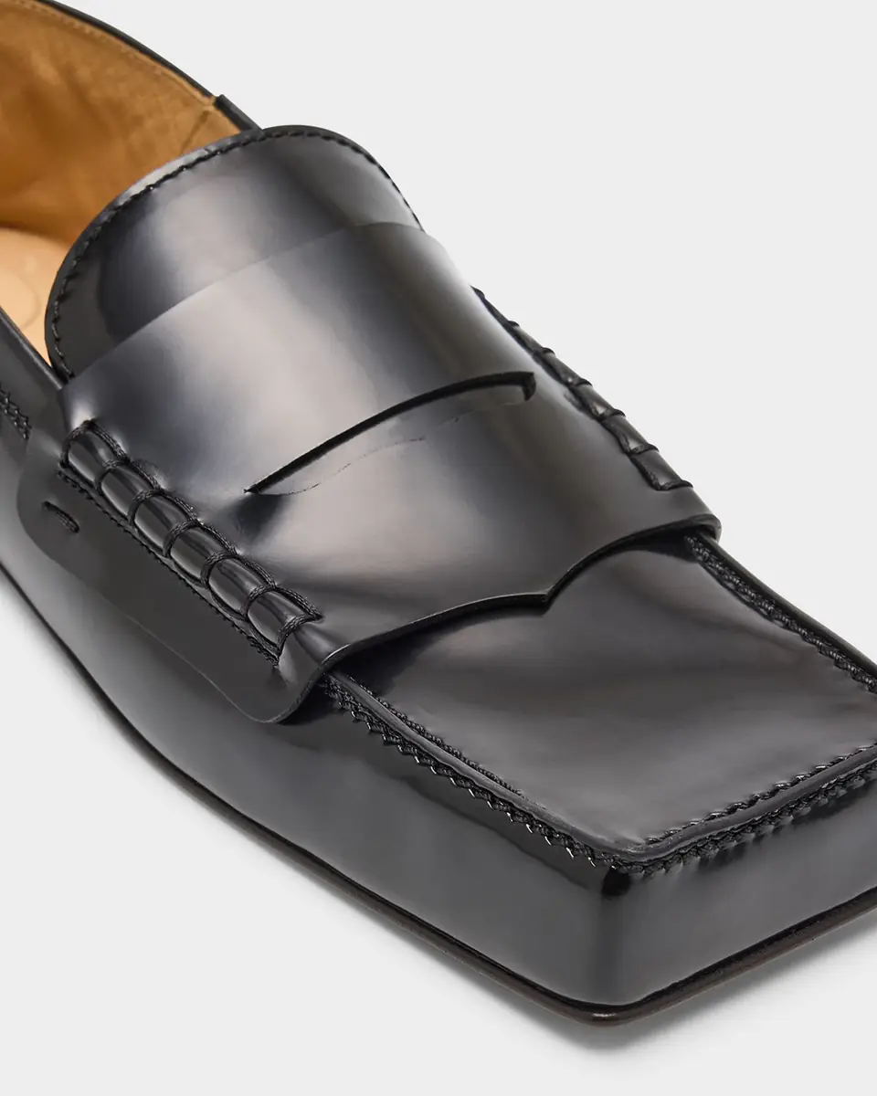 Jacquemus Leather Square-Toe Penny Loafers | Thumbnail 6