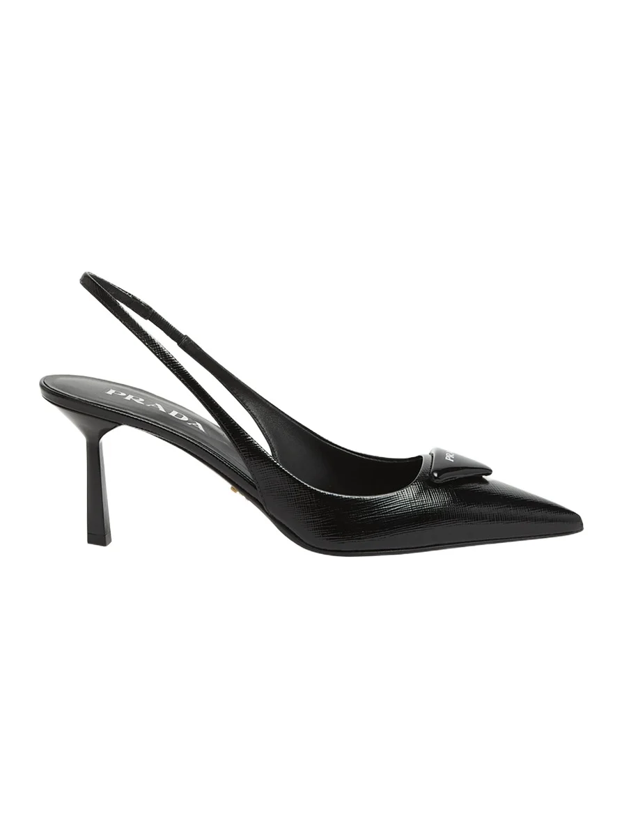 Vernice Leather Slingback Pumps