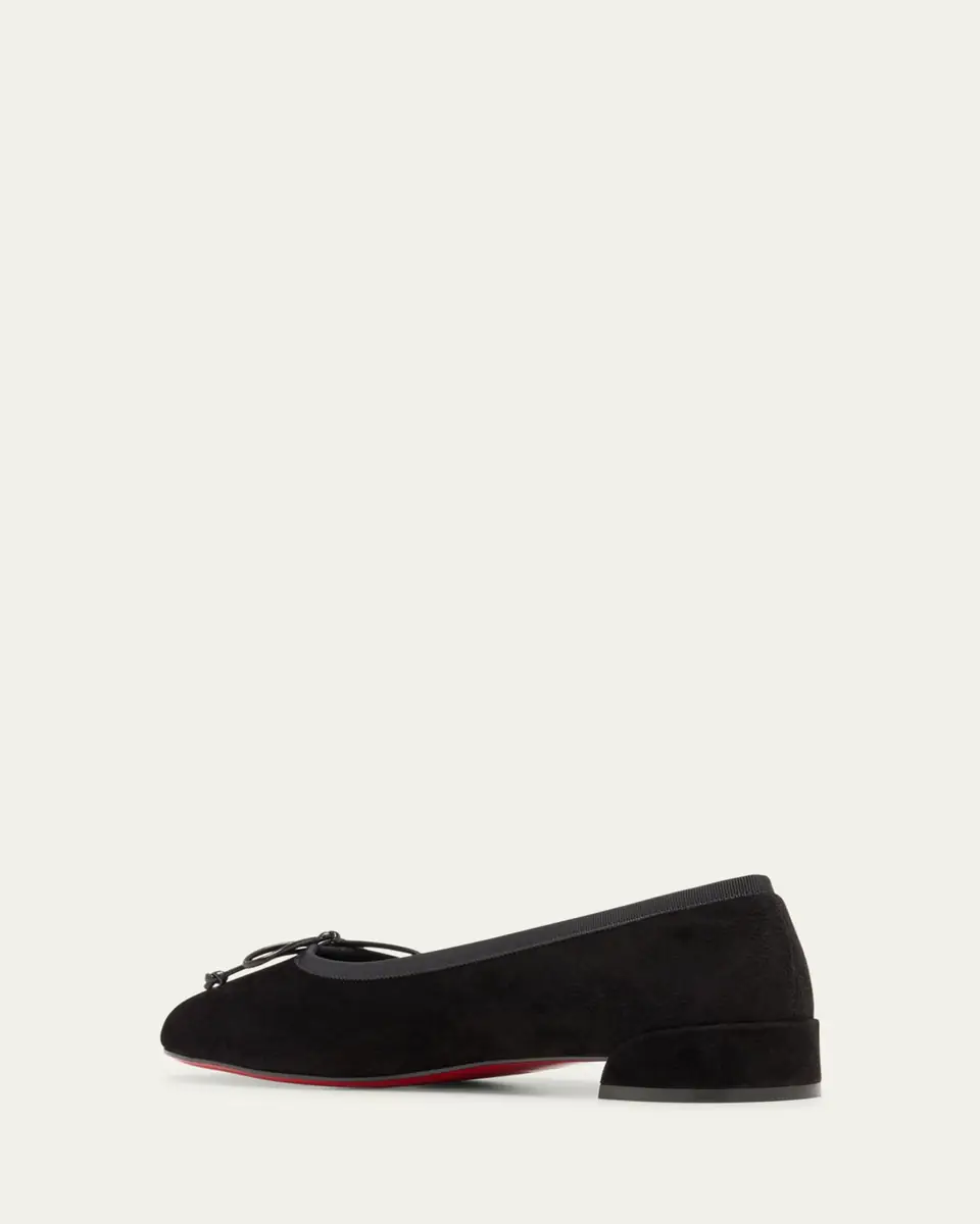 Christian Louboutin Sweetie Jane Suede Bow Ballerina Flats | Thumbnail 14