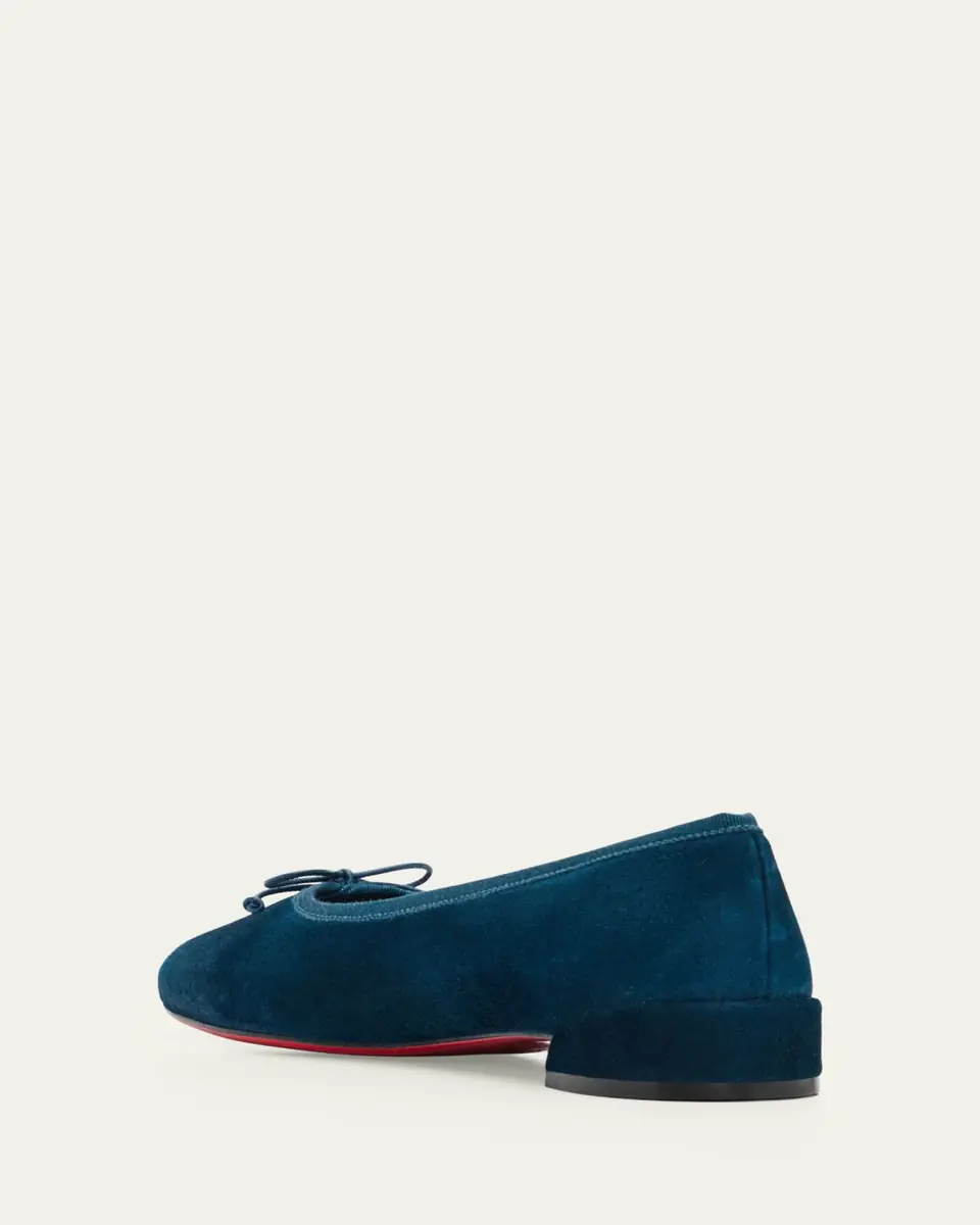 Christian Louboutin Sweetie Jane Suede Bow Ballerina Flats | Thumbnail 18